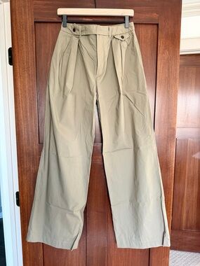 Women’s Buck Mason Olive-Tan Wide Leg Cotton Chinos